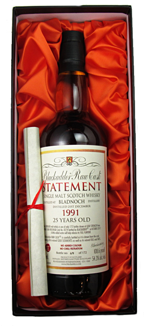 Bladnoch 25 Years Old by Blackadder Statement Single Cask - Image 2