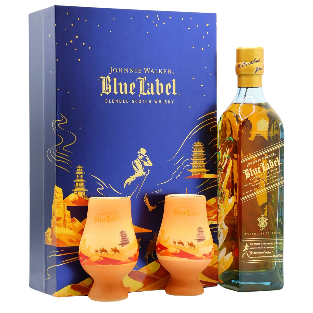 Johnnie Walker Blue Label Dunhuang Limited Edition 500ml Gift Set - Image 3