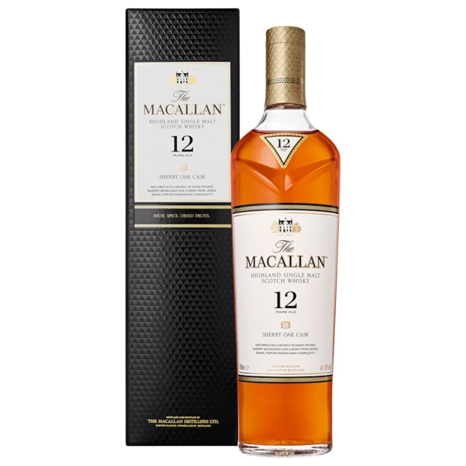 Macallan 12 Year Old Sherry Oak Single Malt Whisky - Image 2