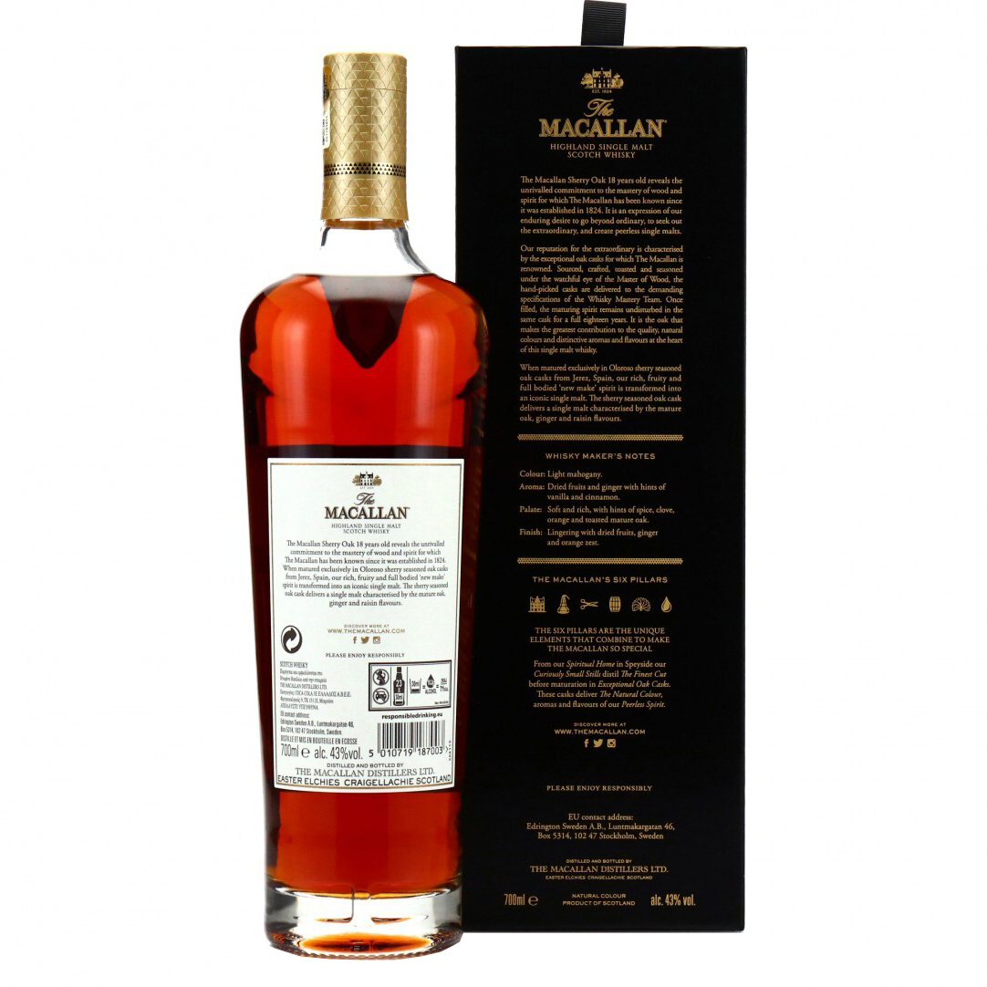 Macallan 18 Year Old 2020 Sherry Oak Single Malt Whisky - Image 3
