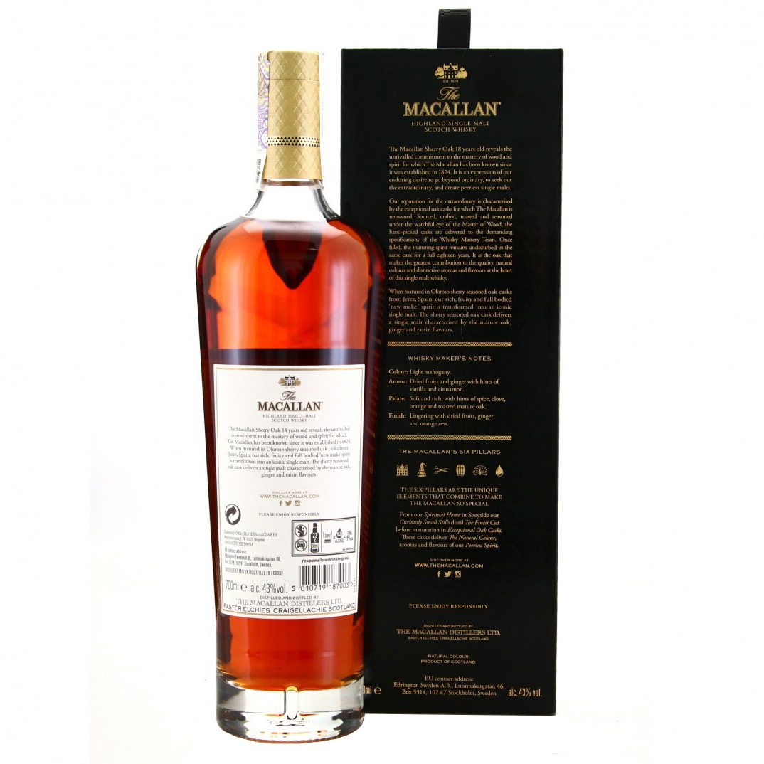 Macallan 18 Year Old 2021 Sherry Oak Single Malt Whisky - Image 3