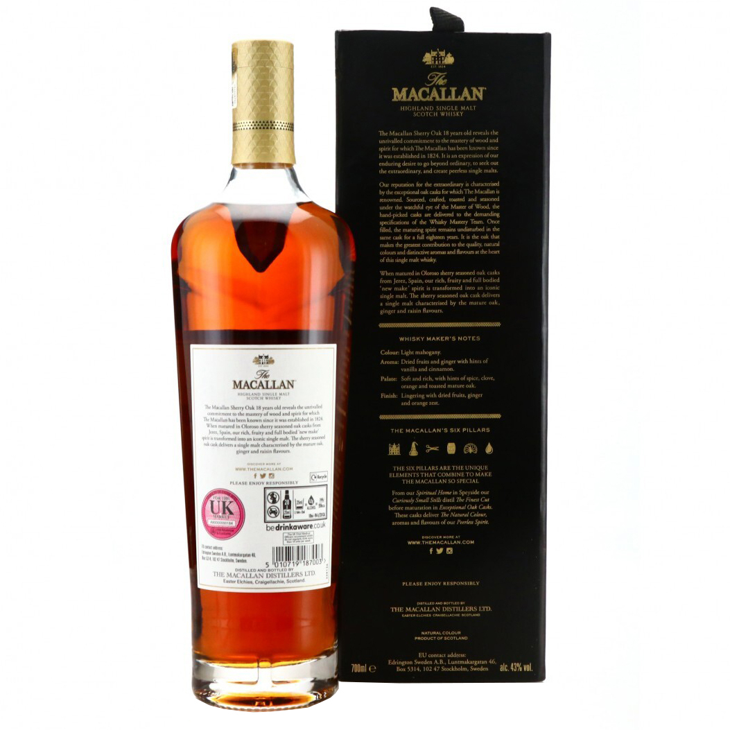 Macallan 18 Year Old 2022 Sherry Oak Single Malt Whisky - Image 3